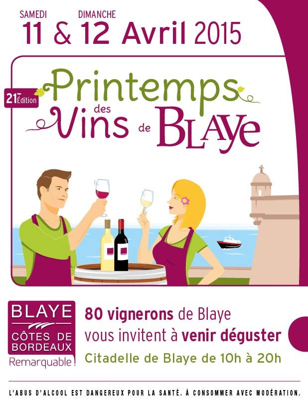 Les 11 et 12 avril prochains, rendez-vous à Blaye pour l’événement oenotouristique incontournable de l’appellation Blaye…